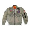 CAZADORA BOMBER PARCHES NIÑO VERDE