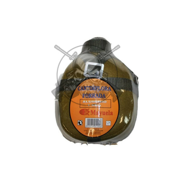 CANTIMPLORA ALUMINIO 1L BANDOLERA CON FUNDA VERDE