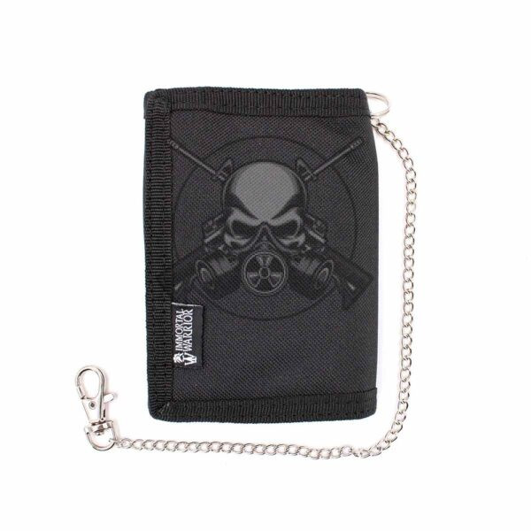 CARTERA NYLON C/CADENA NEGRA