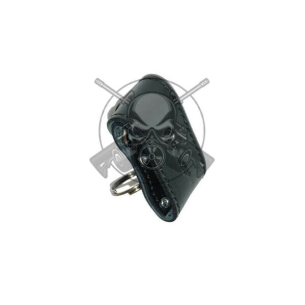 LLAVERO CUERO PINZA NEGRO