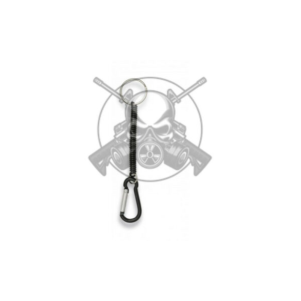 LLAVERO MOSQUETON EXTENSIBLE NEGRO