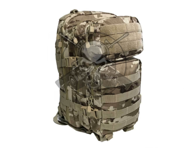 MOCHILA MOLLE ASALTO 20L PIXELADO ÁRIDO