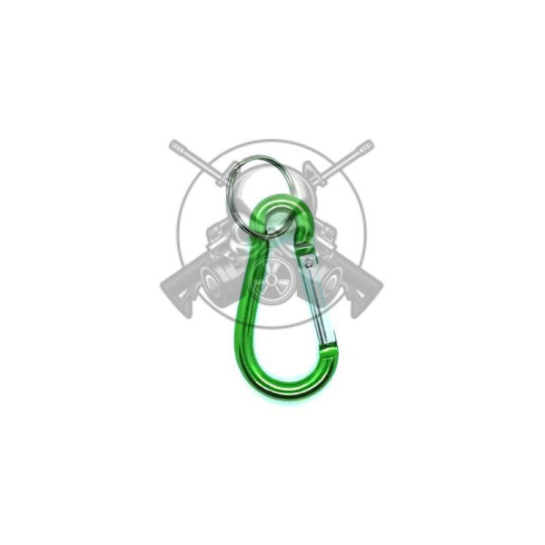 MOSQUETÓN LLAVERO ALUMINIO 6CM VERDE CLARO