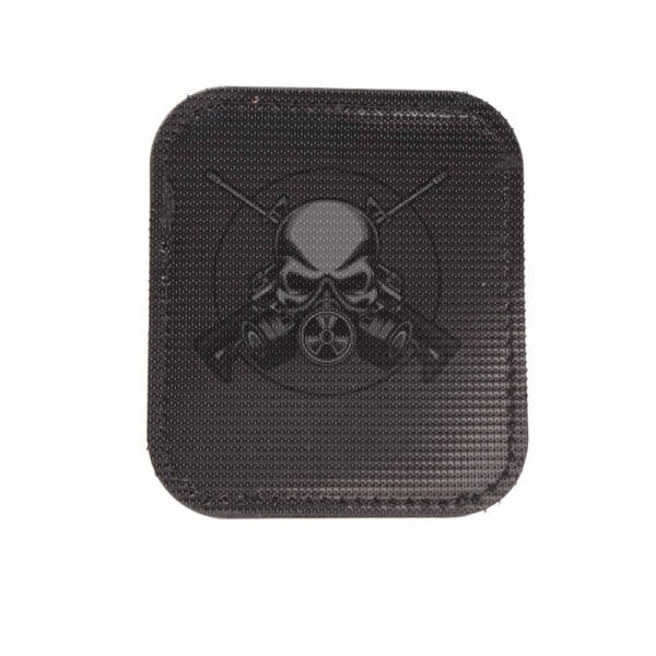 PARCHE PVC 3D 2 ESQUELETOS NEGRO/BLANCO - Imagen 2