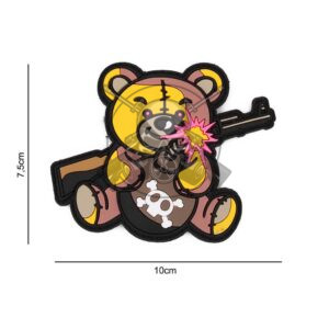 PARCHE PVC 3D TERROR TEDDY MARRON