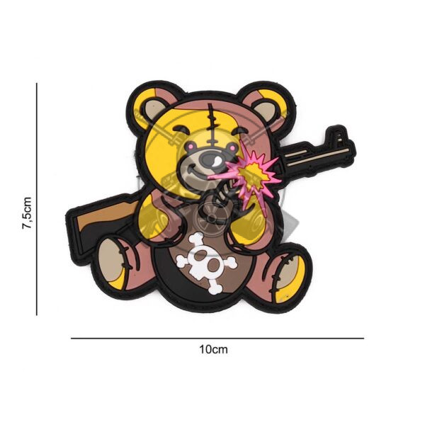 PARCHE PVC 3D TERROR TEDDY MARRON