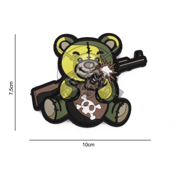 PARCHE PVC 3D TERROR TEDDY VERDE