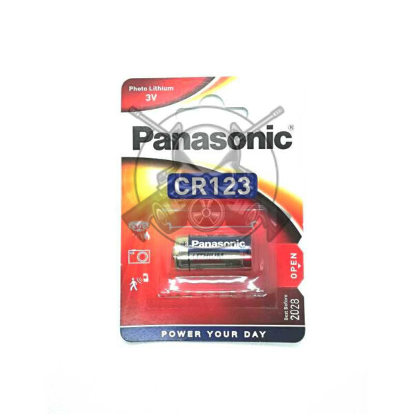 PILA PANASONIC LINTERNA TÁCTICA LITIO CR123 1UND.