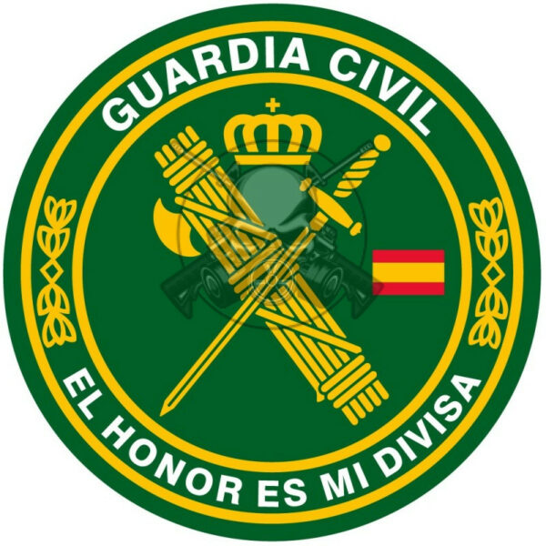 PEGATINA CÍRCULO GUARDIA CIVIL EL HONOR ES MI DIVISA