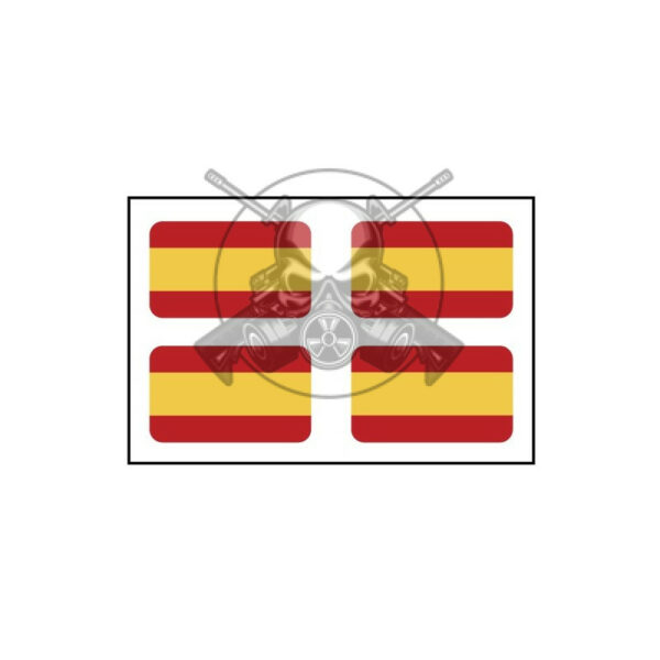 PEGATINA RECTANGULO 4 UNIDADES ESPAÑA