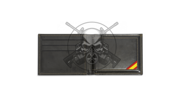 CARTERA PORTAPLACA DOBLE G.CIVIL ESPAÑA NEGRA
