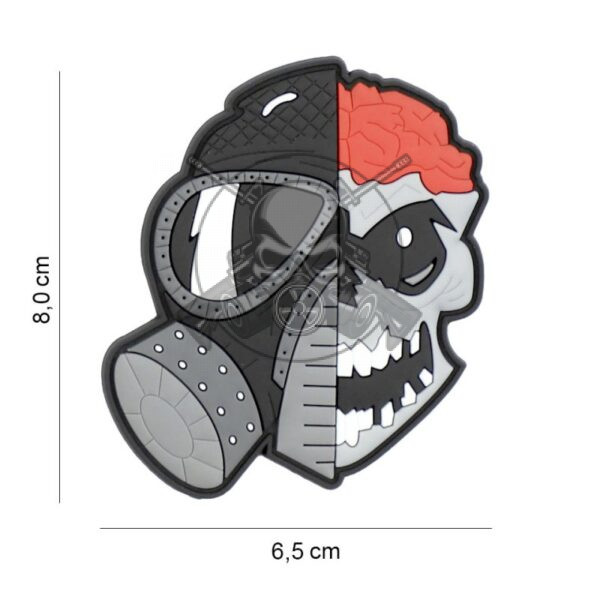 PARCHE PVC 3D CALAVERA MÁSCARA