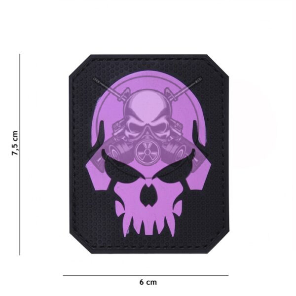 PARCHE PVC 3D PIRATA SKULL ROSA
