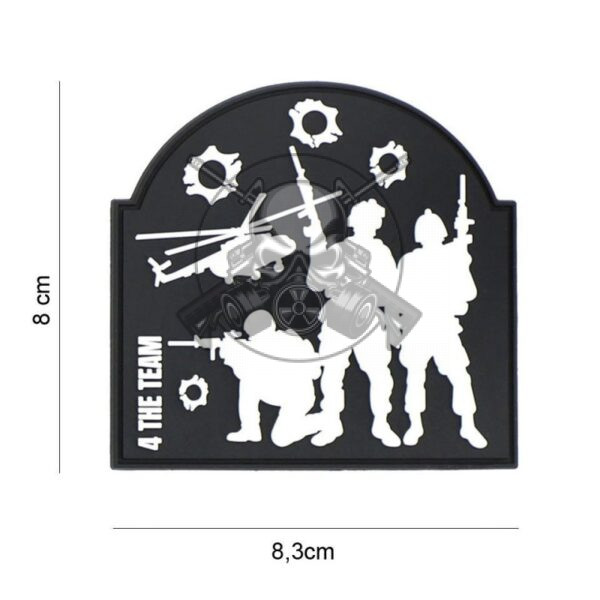 PARCHE PVC 3D SOLDADOS HELICÓPTERO NEGRO