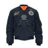 CAZADORA BOMBER PARCHES MARINO