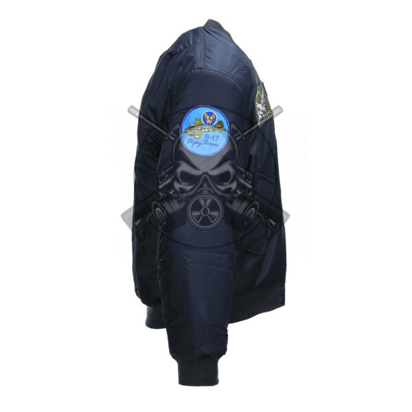 CAZADORA BOMBER PARCHES MARINO - Imagen 2