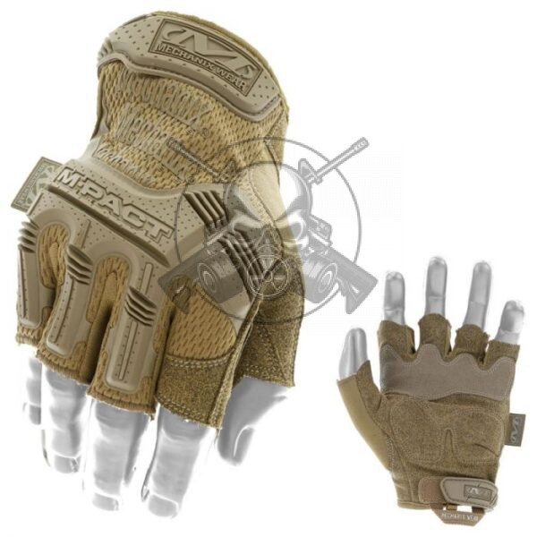 GUANTES MECHANIX M-PACT DEDO CORTADO TAN