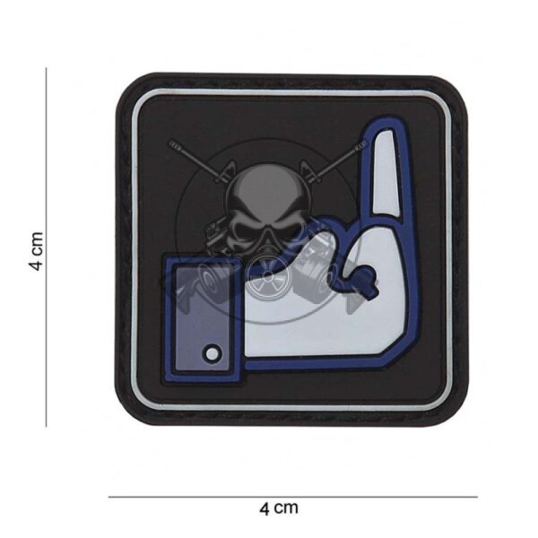 PARCHE PVC 3D FUCK FB DEDO NEGRO