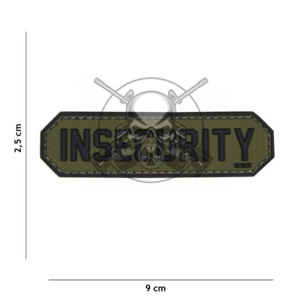 PARCHE PVC 3D INSECURITY VERDE