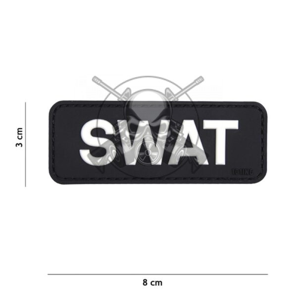 PARCHE PVC 3D SWAT NEGRO