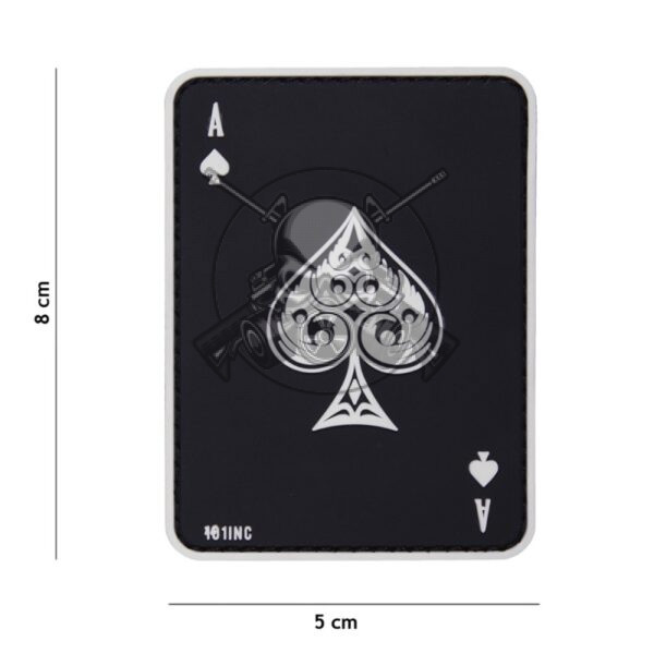 PARCHE PVC 3D TREBOL A NEGRO