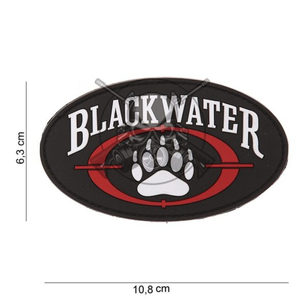 PARCHE PVC 3D BLACKWATER NEGRO-ROJO