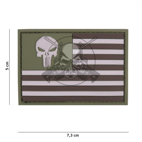 PARCHE PVC 3D PUNISHER USA VERDE