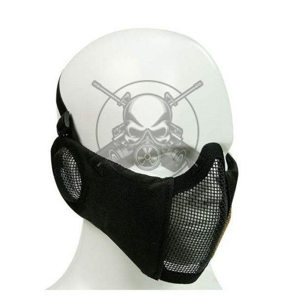 MASCARA AIRSOFT STARKER V TELA REJILLA OREJA NEGRA