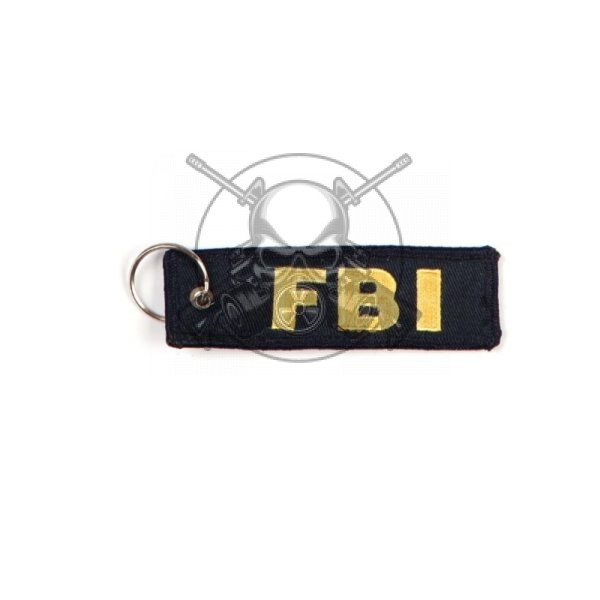LLAVERO CINTA RECTANGULAR FBI NEGRO