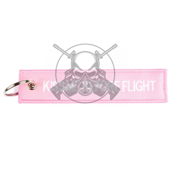 LLAVERO CINTA RECTANGULAR KISS ME BEFORE ROSA