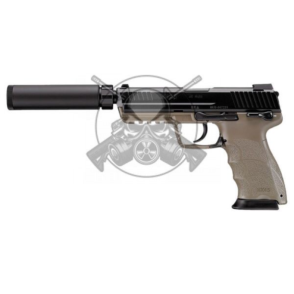PISTOLA MARUI HK45 TACTICAL GAS NEGRA-TAN