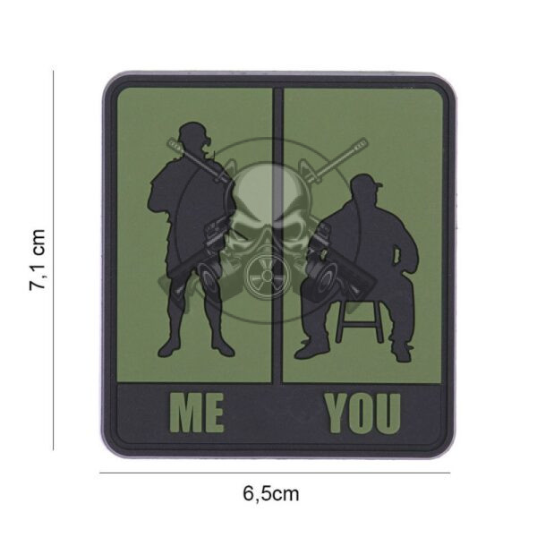 PARCHE PVC 3D ME YOU VERDE