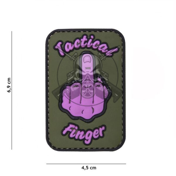 PARCHE PVC 3D TACTICAL FINGER DEDO ROSA