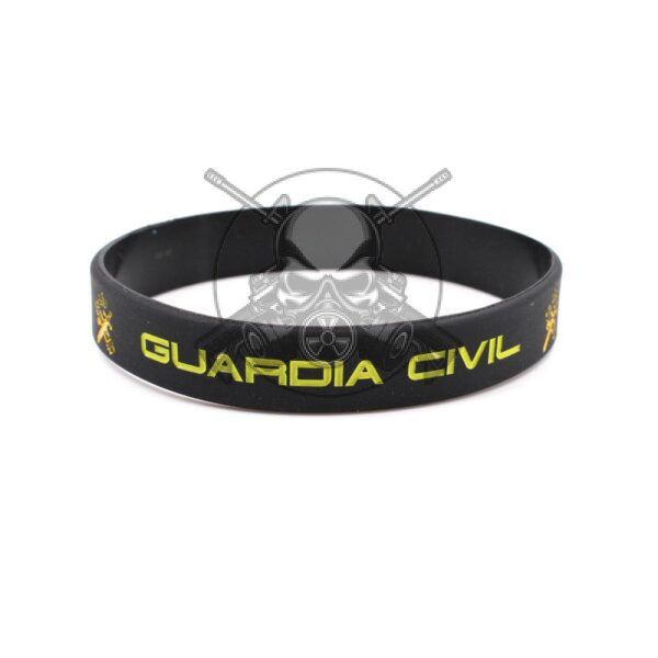 PULSERA GOMA GUARDIA CIVIL NEGRA