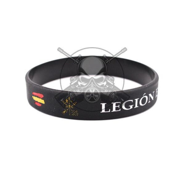 PULSERA GOMA LEGION NEGRA