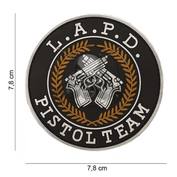 PARCHE PVC 3D L.A.P.D. NEGRO