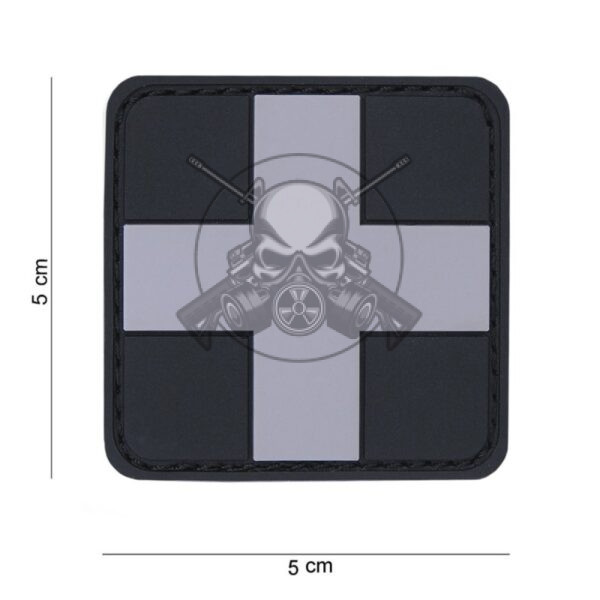 PARCHE PVC MEDICO NEGRO-GRIS