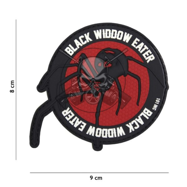 PARCHE PVC 3D BLACK WIDDOW EATERD NEGRO