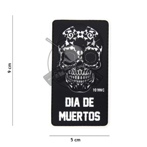 PARCHE PVC 3D CATRINA DIA DE MUERTOS NEGRO