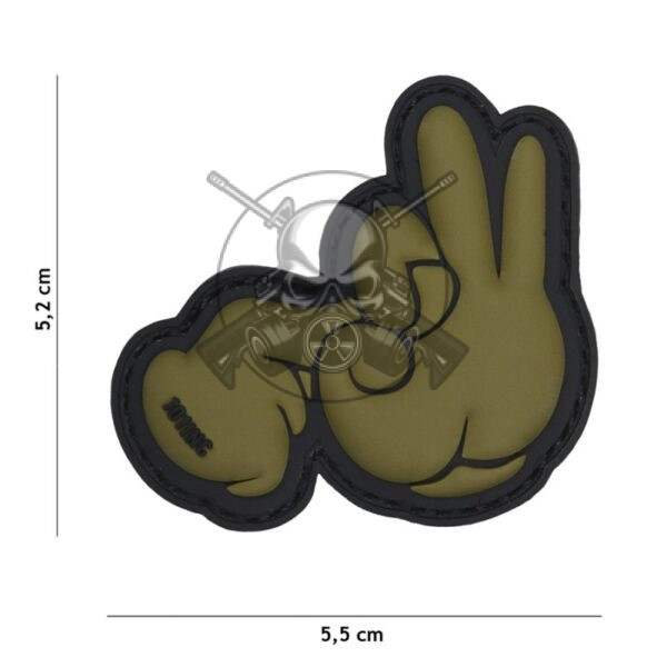 PARCHE PVC 3D DEDOS JODIENDO TAN