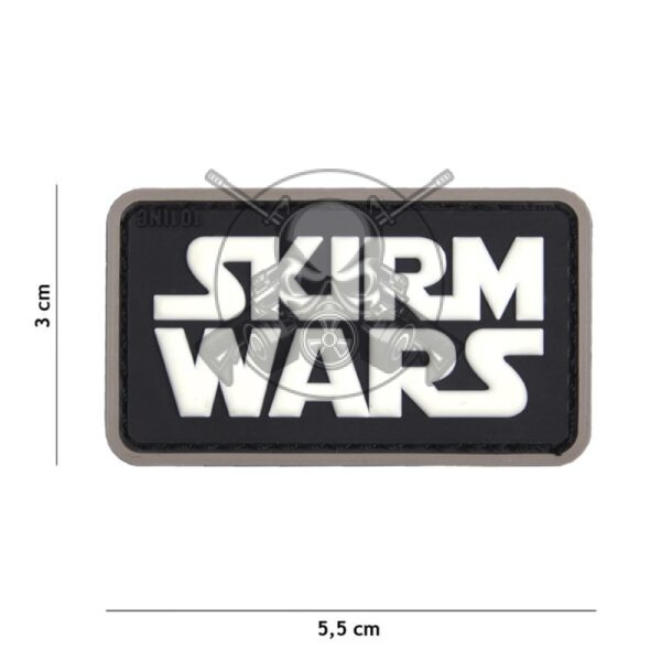 PARCHE PVC 3D SKIRM WARS NEGRO
