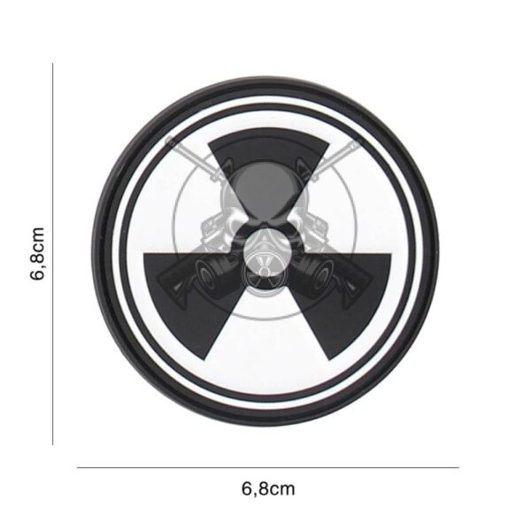 PARCHE PVC 3D NUCLEAR NEGRO-BLANCO