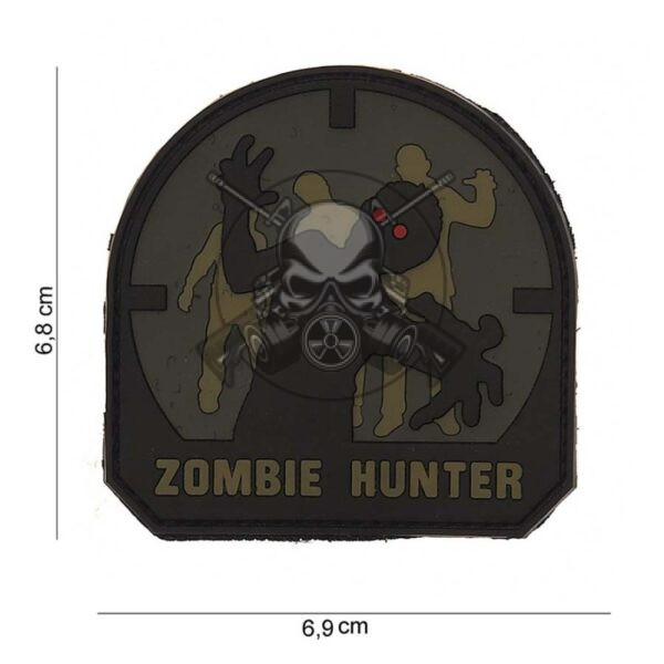 PARCHE PVC 3D ZOMBIE HUNTER NEGRO