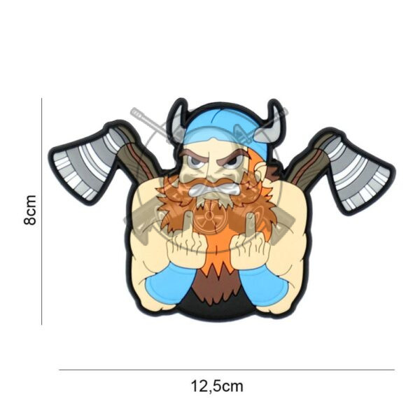 PARCHE PVC 3D VIKINGO ENOJADO
