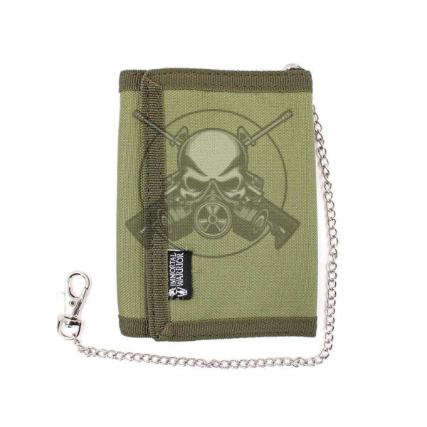 CARTERA  NYLON C/CADENA VERDE