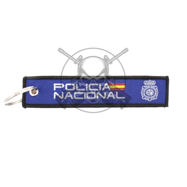 LLAVERO CINTA RECTANGULAR POLICIA NACIONAL