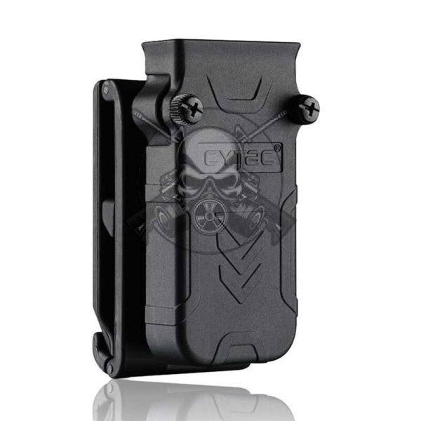 FUNDA CARGADOR PISTOLA SIMPLE RÍGIDA CYTAC UNIVERSAL NEGRA