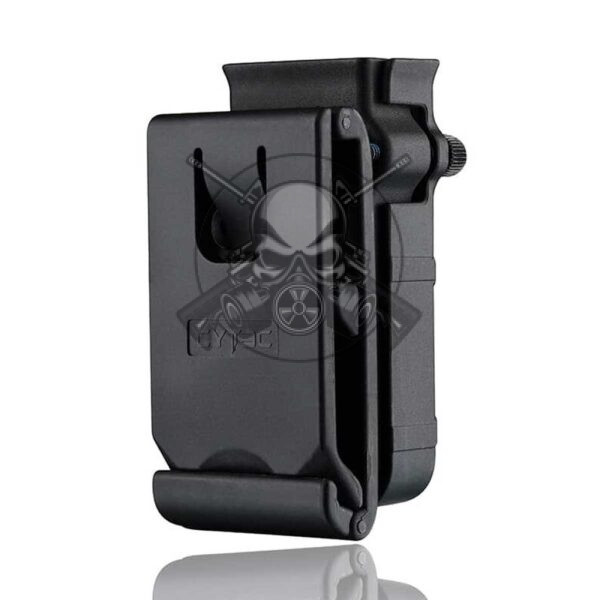 FUNDA CARGADOR PISTOLA SIMPLE RÍGIDA CYTAC UNIVERSAL NEGRA - Imagen 2