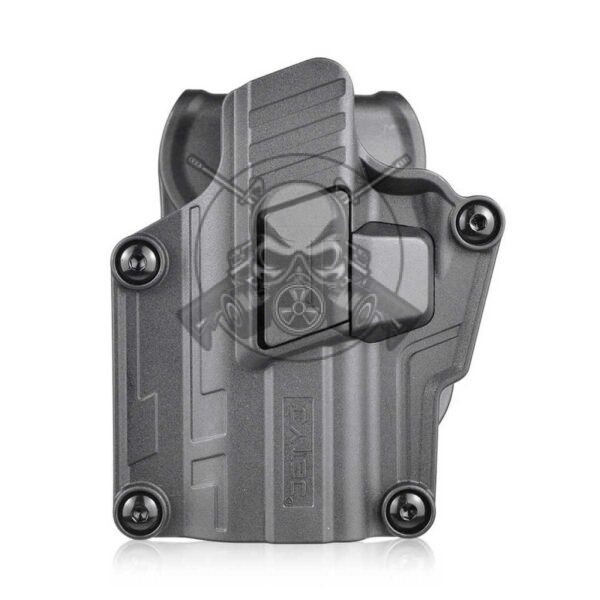 FUNDA PISTOLA RIGIDA CYTAC UNIVERSAL GEN 2 ZURDOS NEGRA