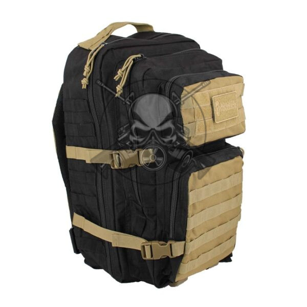 MOCHILA MOLLE ASALTO 36L NEGRA-TAN